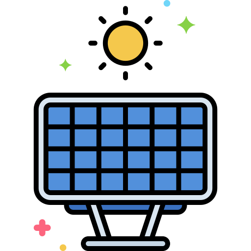 Solar panel Flaticons Lineal Color icon