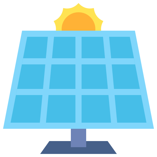panel słoneczny Flaticons Flat ikona