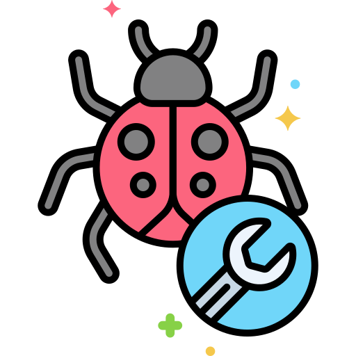 Bug Flaticons Lineal Color icon