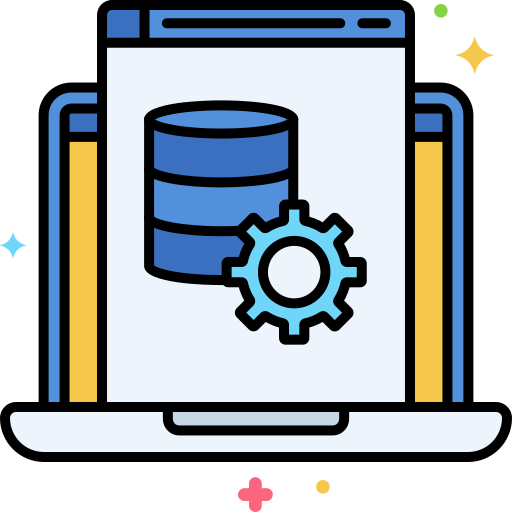 Database Flaticons Lineal Color icon