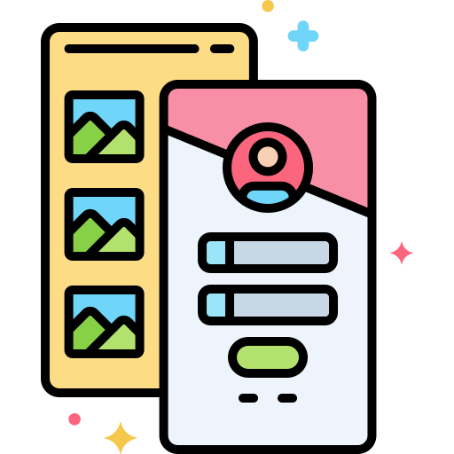 Wireframes Flaticons Lineal Color icon