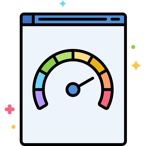 페이지 속도 Flaticons Lineal Color icon