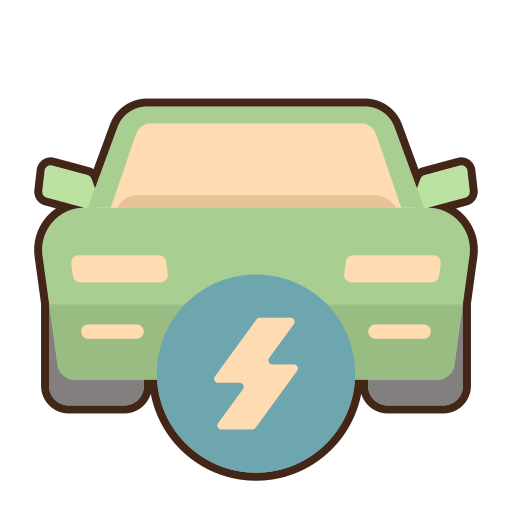 Electric car Flaticons Lineal Color icon