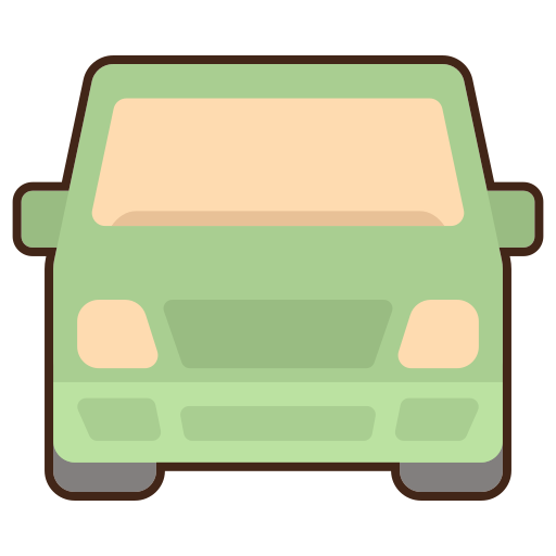 Minivan Flaticons Lineal Color icon