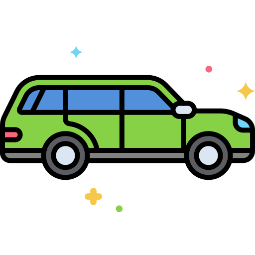 stationwagen Flaticons Lineal Color icoon