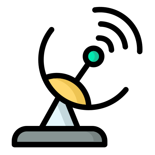 Signal satellite Generic Outline Color icon
