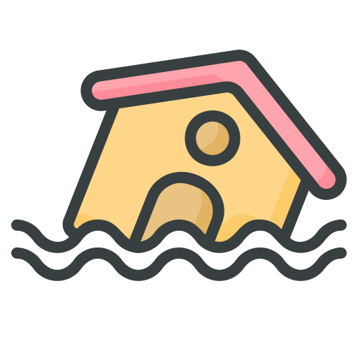 inundación Generic Outline Color icono