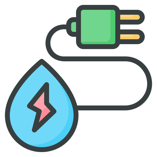 물 에너지 Generic Outline Color icon