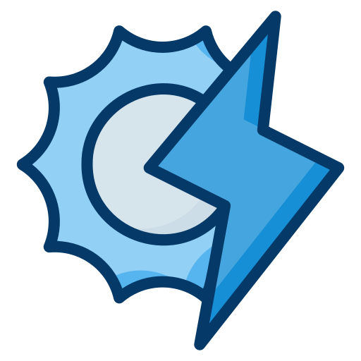 太陽エネルギー Generic Blue icon