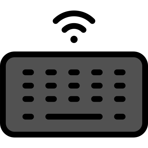 teclado inalambrico Generic Outline Color icono