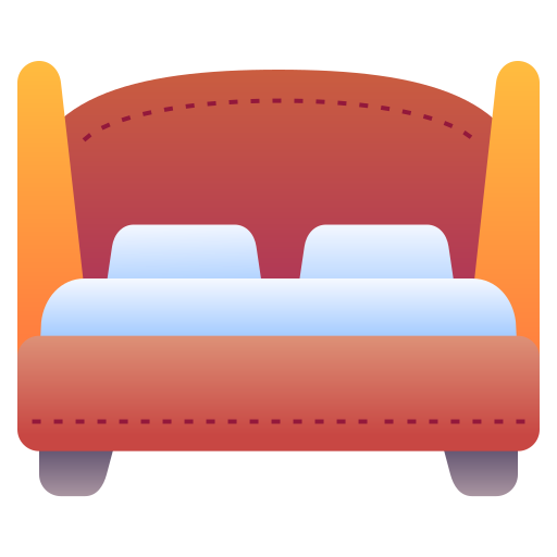 podwójne łóżko Generic Flat Gradient ikona