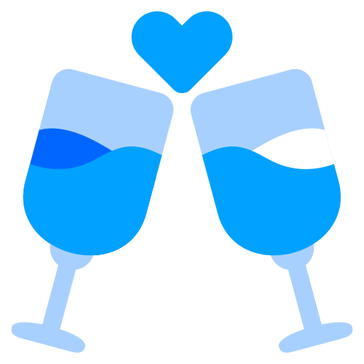 copo de vinho Generic Blue Ícone