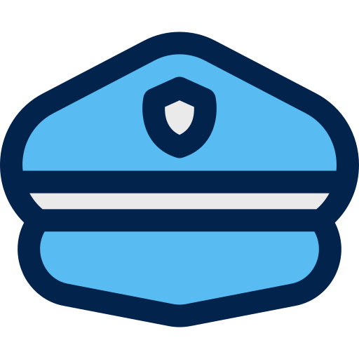 politie hoed Generic Blue icoon