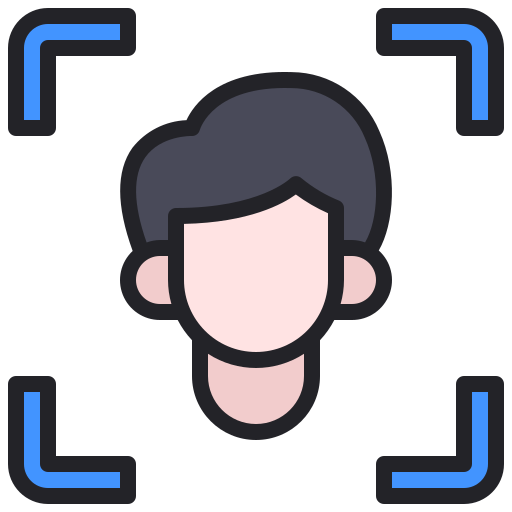 Face id Generic Outline Color icon