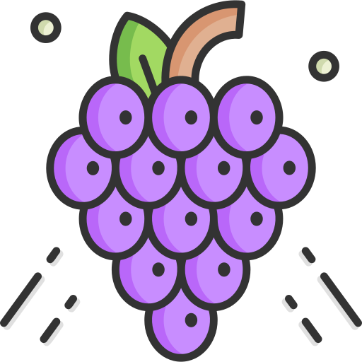 druiven SBTS2018 Lineal Color icoon