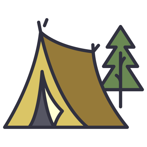 Tent MaxIcons Lineal color icon