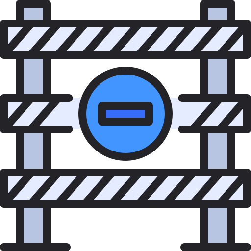 bloque de carreteras Generic Outline Color icono