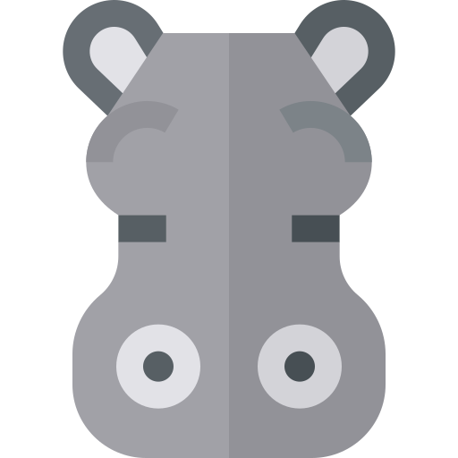 hipopotam Basic Straight Flat ikona