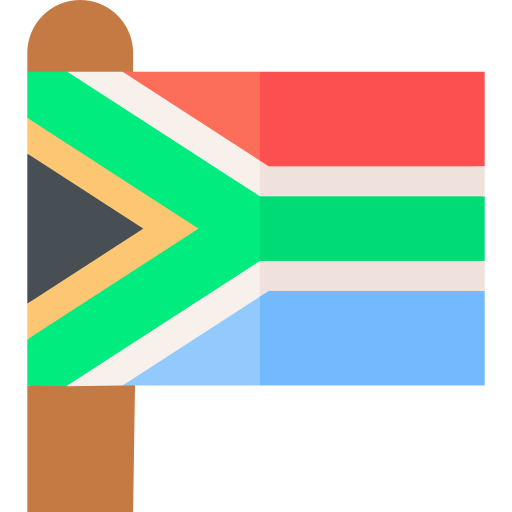 afryka południowa Basic Straight Flat ikona