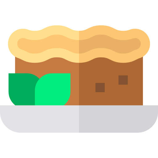 torta da carne bobotie Basic Straight Flat Ícone