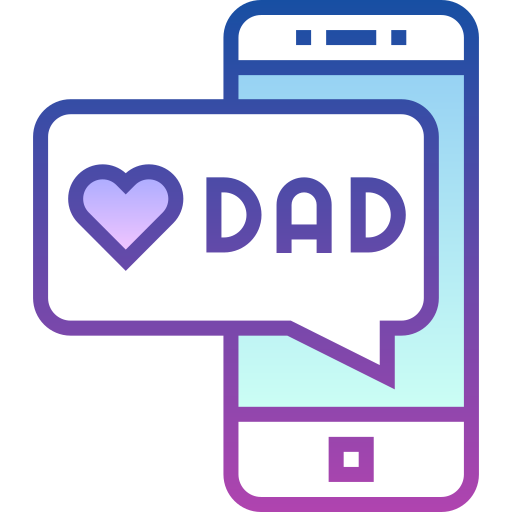 Fathers day Detailed bright Gradient icon