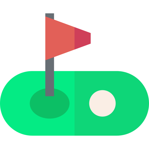 le golf Basic Straight Flat Icône