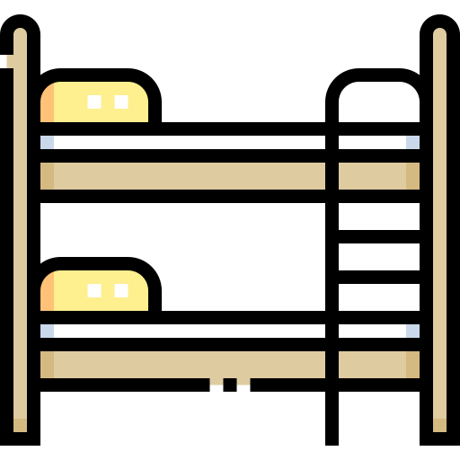 Łóżko piętrowe Detailed Straight Lineal color ikona