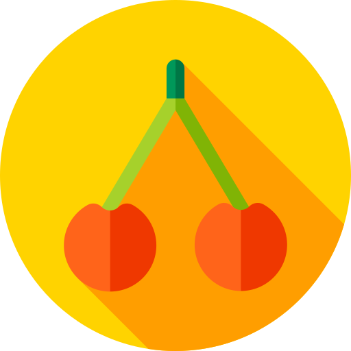 cereza Flat Circular Flat icono