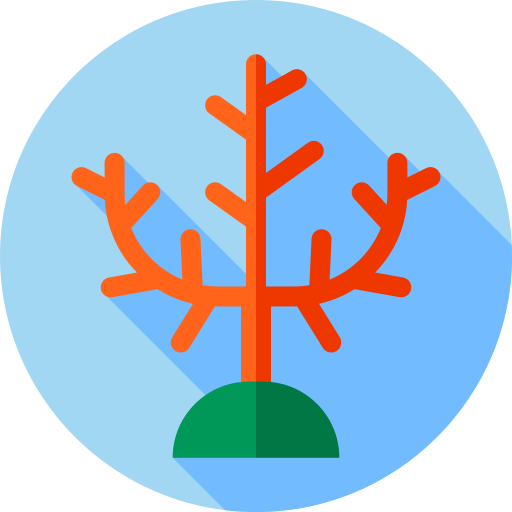 Коралловый Flat Circular Flat иконка