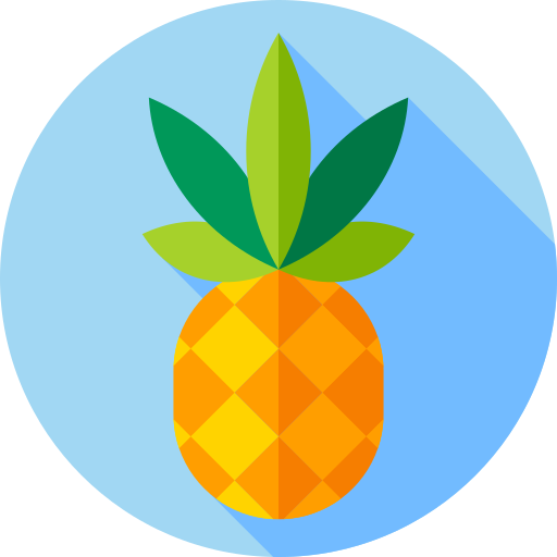 Pineapple Flat Circular Flat icon