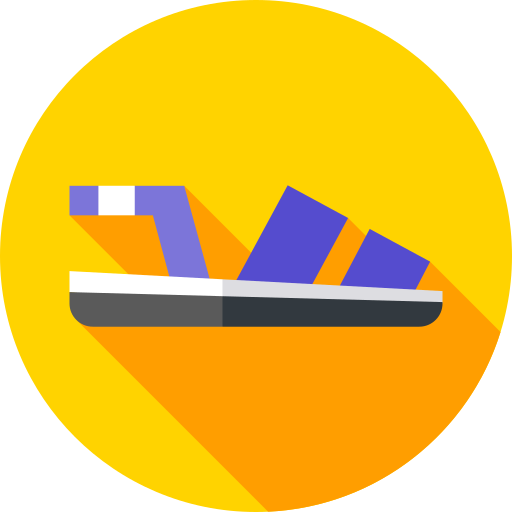 Sandal Flat Circular Flat icon