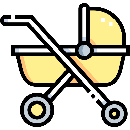 Baby stroller Detailed Straight Lineal color icon