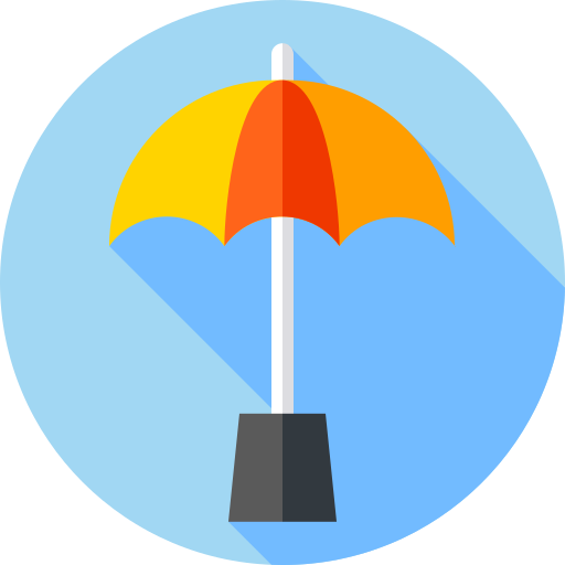 parasol Flat Circular Flat icoon