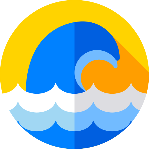 波 Flat Circular Flat icon