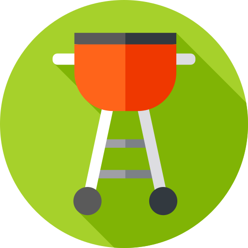 Barbecue Flat Circular Flat icon