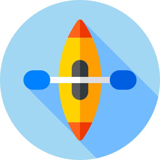 Kayak Flat Circular Flat icon