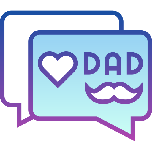 Fathers day Detailed bright Gradient icon