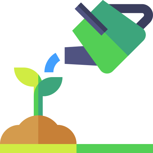 regando plantas Basic Straight Flat icono