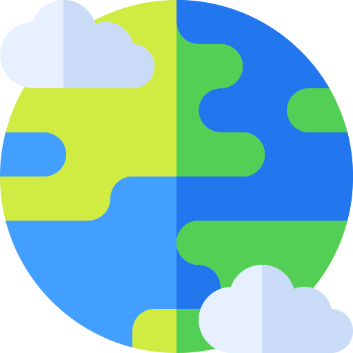 planet erde Basic Straight Flat icon