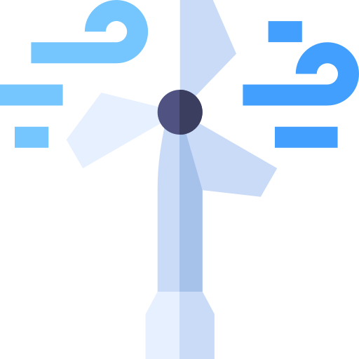 turbina wiatrowa Basic Straight Flat ikona