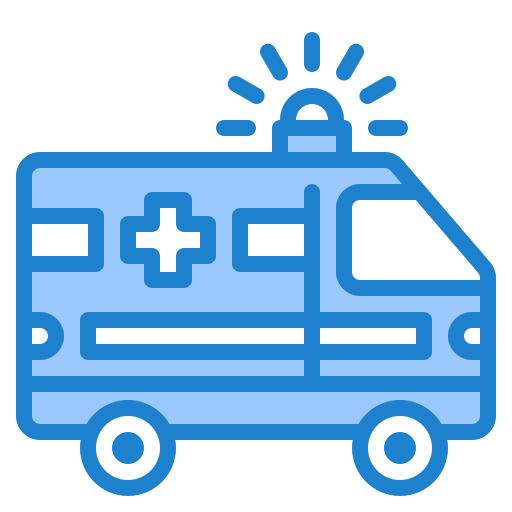 ambulance srip Blue icoon