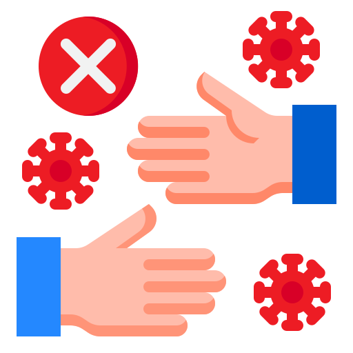Do not touch srip Flat icon