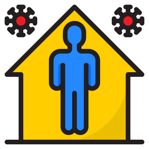 Stay at home srip Lineal Color icon