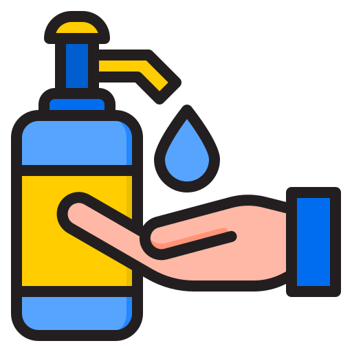 Hand wash srip Lineal Color icon