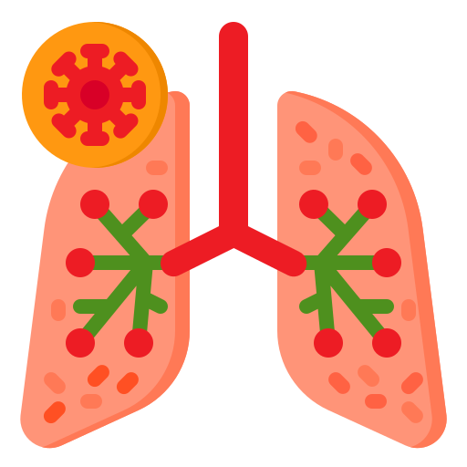 pulmones srip Flat icono