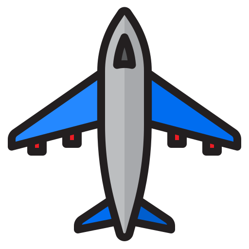 avión srip Lineal Color icono