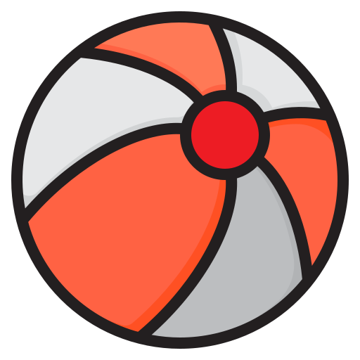 пляжный мяч srip Lineal Color иконка