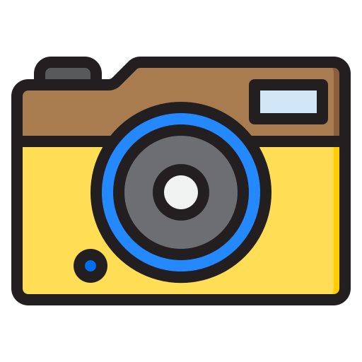 カメラ srip Lineal Color icon