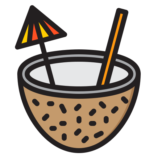 Кокосовый напиток srip Lineal Color иконка