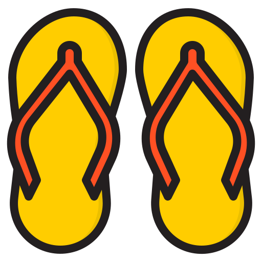 flip flops srip Lineal Color icon